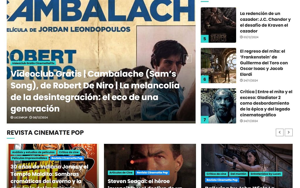 LAS 10 MEJORES PÁGINAS WEB SOBRE CINE CINE Y VIDEOJUEGOS TENDENCIA POPULAR