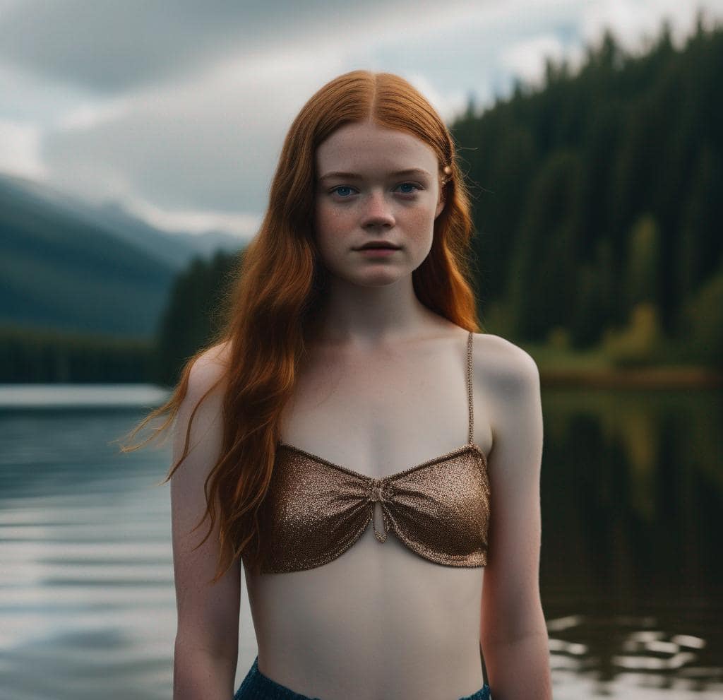 La intensidad carmesí al desnudo de Sadie Sink Actrices desnudas