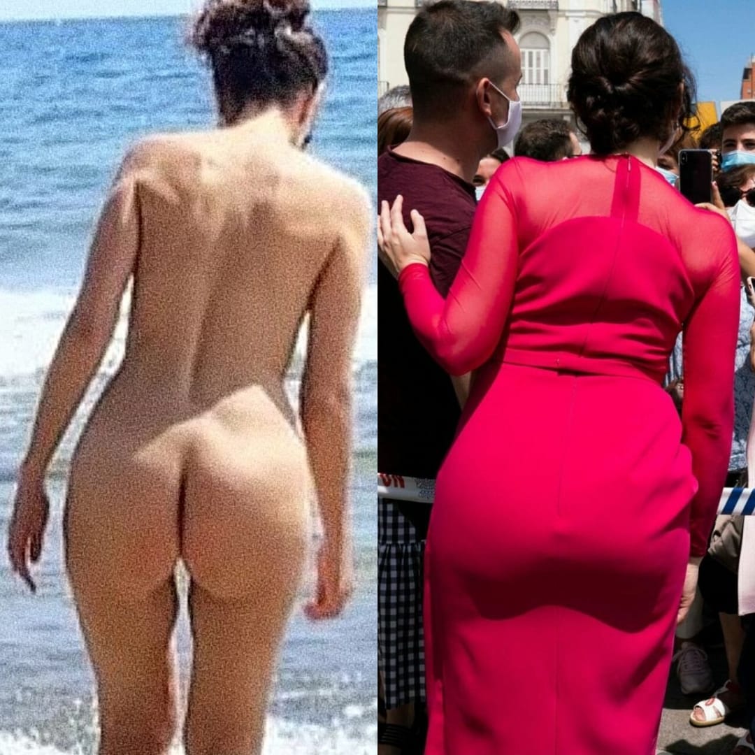 Isabel Díaz Ayuso se desnuda políticamente | Sexy, hot, culo, piernas, PP y Madrid 4 BeFunky collage 1