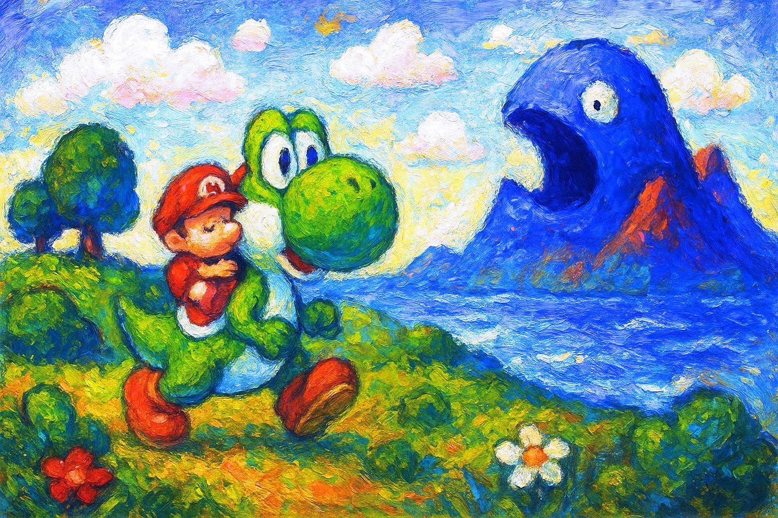 Yoshi Island: treinta años del primer óleo interactivo de Nintendo 1 Yoshi Island: treinta años del primer óleo interactivo de Nintendo
