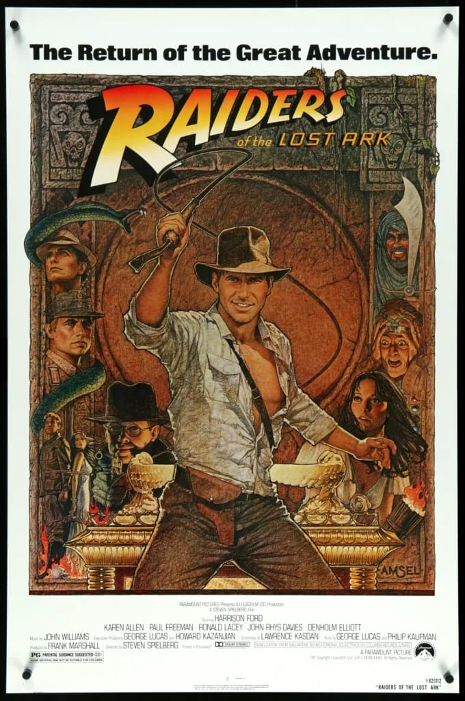 raiders_of_the_lost_ark_R82_original_film_art_5000x-680x1024 Los pintores de sueños: los diseñadores de pósters de cine en los años 80